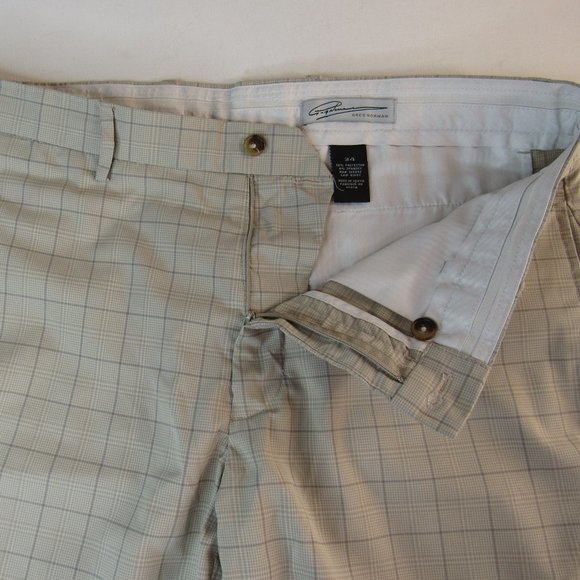 Greg Norman Men's  Fairway Plaid Print Shorts - Picture 3 of 9